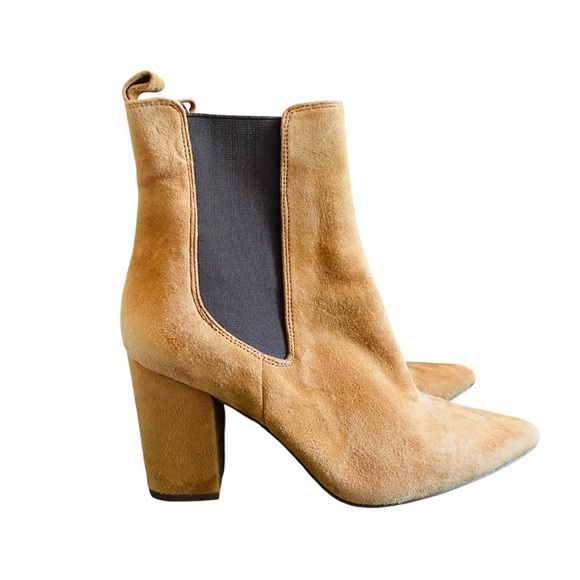 Steve Madden Subtle Chelsea Boot Brown Chestnut Suede Sz 9.5 Ankle Booties - Picture 3 of 9